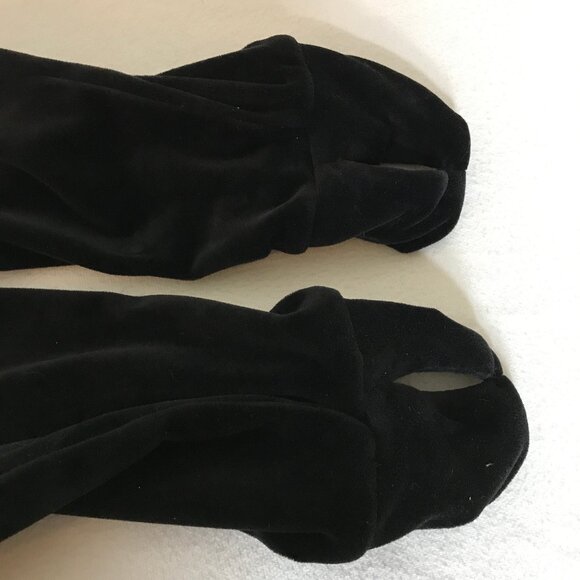 Cuddl Duds Size XL Black Velvet Tunic Popover Top With Side Slits & Thumbholes - Picture 10 of 10